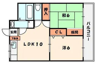 ハーモニーライフ春日【4階】の間取り