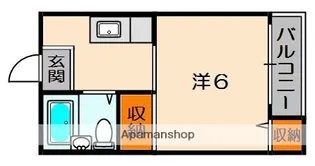 山戸ハイツ【2階】の間取り