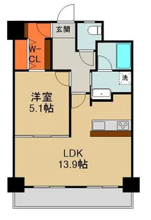 ル・ポワール古川橋【3階】の間取り
