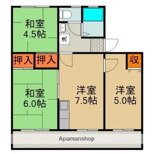 柳町ハイツ【3階】の間取り