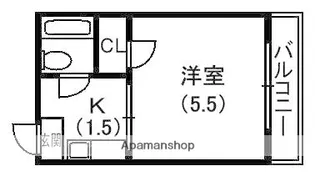 ハイツ北之町A【1階】の間取り