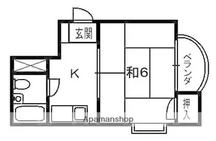 1Kの間取り画像