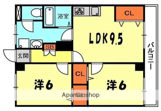 東住建ビル【3階】の間取り