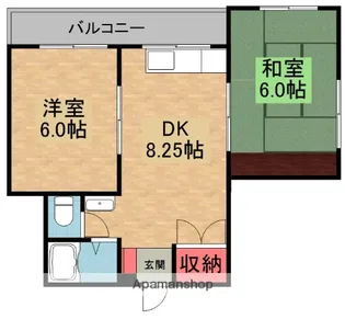 パールハイツ楠葉【4階】の間取り