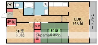フェリース樟葉【3階】の間取り