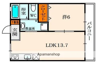 良野マンション(船橋本町)【1階】の間取り