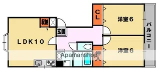 シャンテー香里ヶ丘Ⅳ【1階】の間取り