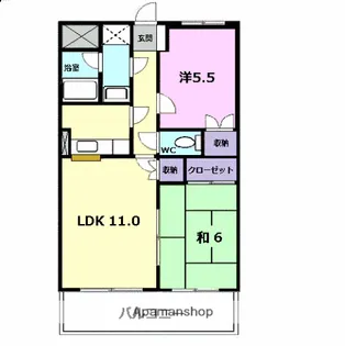 グレイシーフジ【5階】の間取り