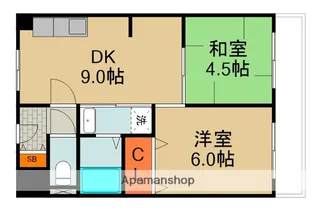 ウィンドヒル門真【5階】の間取り