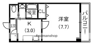 リヴィックスマンション【5階】の間取り