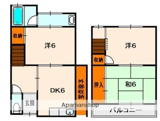 大阪府枚方市楠葉野田1丁目【アパート】の間取り