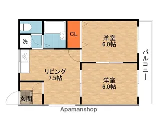 レオハイム春日山【3階】の間取り