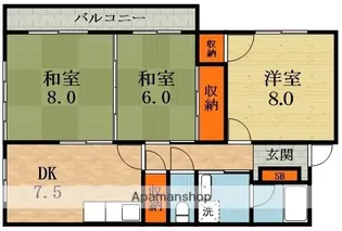 平成マンション【3階】の間取り