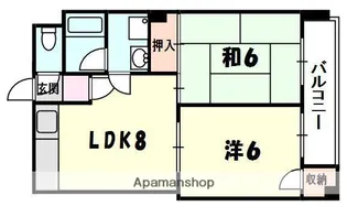 ロータリーマンション大日【3階】の間取り
