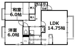 ボナール【1階】の間取り