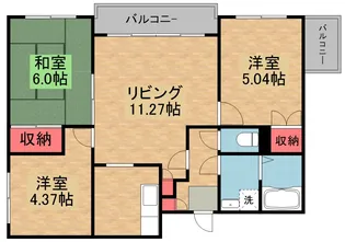 大阪府交野市天野が原町1丁目【マンション】の間取り