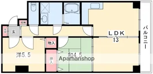 カルチェ清水谷【3階】の間取り