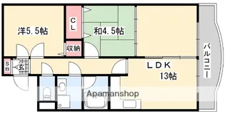 カルチェ清水谷【2階】の間取り