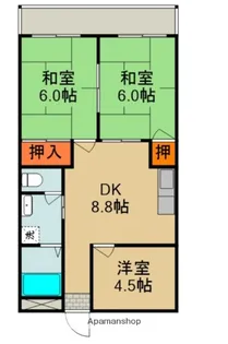コーポラス新橋【1階】の間取り