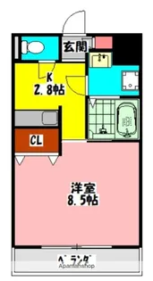 メイプルワン【4階】の間取り