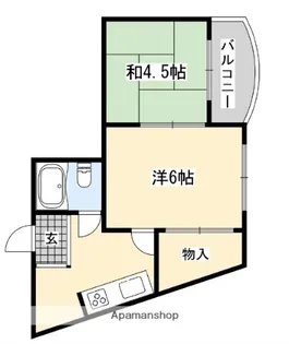 コスモ八坂ハイツ【4階】の間取り