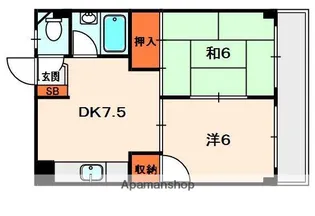 宮之阪ビル【4階】の間取り
