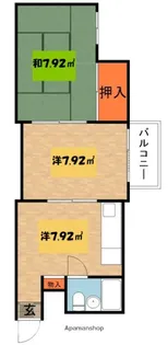 ロイヤルハイツ【5階】の間取り