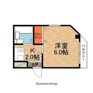 ベルロード茶屋町【3階】の間取り