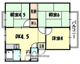 アーバン岩井【1階】の間取り