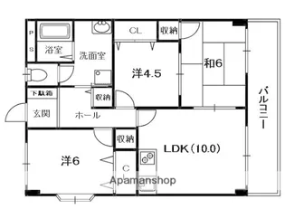 サンドミール泉【1階】の間取り