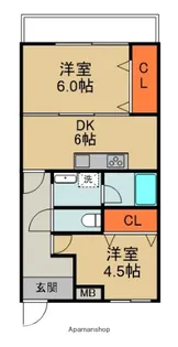 花づつみ守口【2階】の間取り