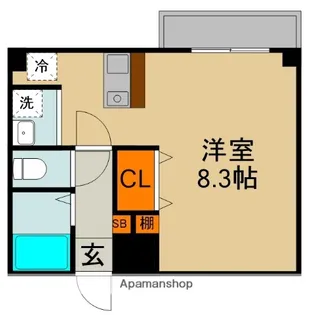 カーサ北本通【2階】の間取り
