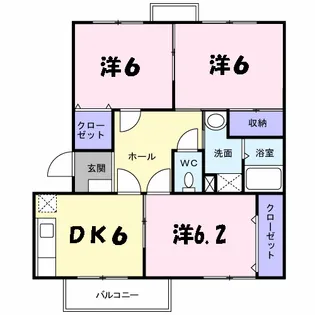 バンブーハイム【1階】の間取り