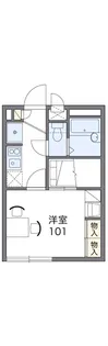 レオパレス香里園【104号室】の間取り