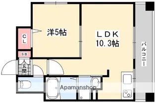 大阪府寝屋川市日新町【マンション】の間取り