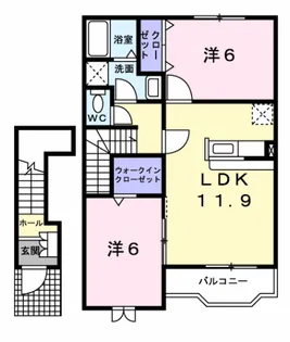 ボヌール【2階】の間取り