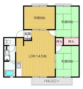 パークヒル枚方 D【201号室号室】の間取り