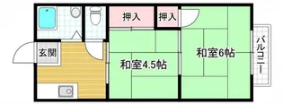 翆甲園ハイツ【2階】の間取り