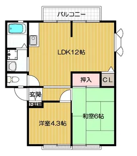 ルミエール E【201号室号室】の間取り