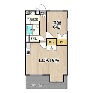 1LDKの間取り画像