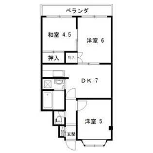 第一寺方ハイツ【202号室】の間取り
