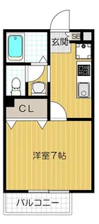 シャンテ香里【103号室号室】の間取り