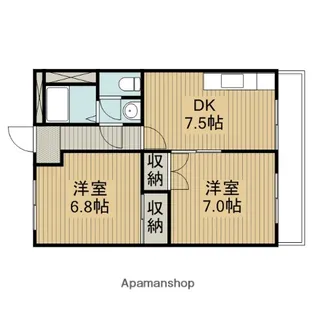 ヴィラナリー柳町【5階】の間取り