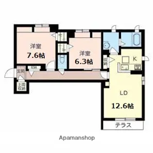 シャーメゾン高瀬16【1階】の間取り