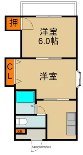 ドリュックスマンション【2階】の間取り