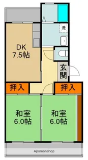 浜田ハイツ【1階】の間取り