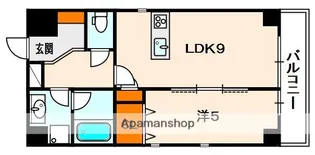 プラセル樟葉【1階】の間取り
