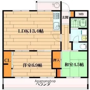 エル・セレーノ古川橋A棟【4階】の間取り