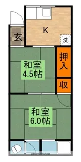 ミズイロハイツ【1階】の間取り