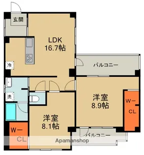 ベルリード守口駅前【3階】の間取り